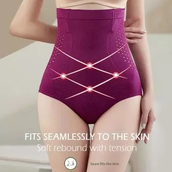 Утягивающие трусики с высокой талией, утягивающие живот, компрессионные трусики для подтяжки ягодиц, женское нижнее белье, корректирующее белье M чёрный