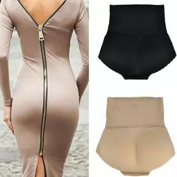 Утягивающие трусы для ягодиц, утягивающее нижнее белье с высокой талией, утягивающие трусики для ягодиц, утягивающие трусики-шорты S чёрный