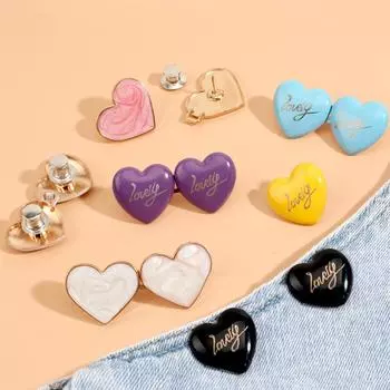 Утягивающий пояс с утягивающим эффектом, регулируемые булавки, съемные пуговицы в форме сердца, пряжки