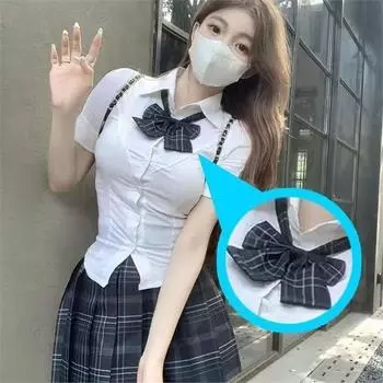 Утягивающий Универсальный Топ с Коротким Рукавом, Подчеркивающий Талию - Стиль Hot Girl Pure Desire, Посадка как у Академической Формы JK XS