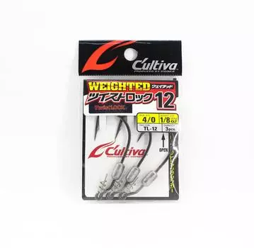 Утяжеленный червячный крючок Owner TL-12 с поворотным замком, размер 4/0 (9570)