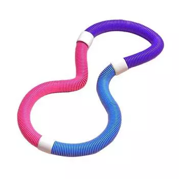 Утяжеленный мягкий пружинный обруч для талии, щадящий талию, складной фитнес-обруч, портативный домашний тренажерный зал, для мужчин, женщин, взрослых, для похудения талии и тела, оборудование для упражнений S