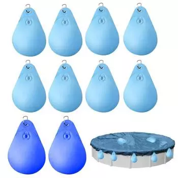Утяжелители для покрытия бассейна, герметичные подвесные мешки для воды с крючками, замораживающие 8pcs светло-синий