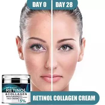 Утренний и ночной крем с ретинолом и коллагеном и улучшенный крем для лица 50g
