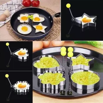 Утренняя кулинария Кухонные инструменты из нержавеющей стали Формирователь жареных яиц Кольцо Форма для блинов 3