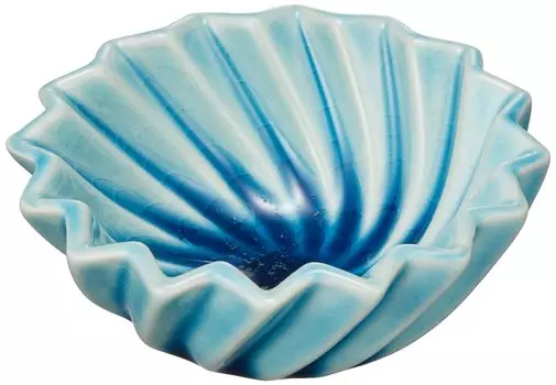 Utsuwa Roan Seto Ware Efu Kiln, цветная миска для фасоли, маленькая миска 8 см, цвет турецкий синий, светло-голубой, можно мыть в микроволновой печи, сделано в Японии, «Оборка», прибл.