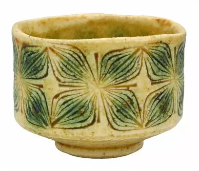 Utsuwa Roan Seto Ware Stainless Steel Yellow Seto Capacity Approximately 90ml Day Gift Present Wooden Box Made in Japan Kato Karasaburo (Rhombus)