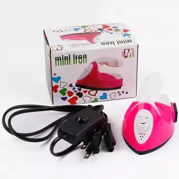 Утюг детский ручной работы электрический утюг своими руками креативный утюг машина для переноса тепла тканевая заплатка Горячая алмазная детская одежда S красный