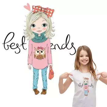 Утюг на нашивке для девочек, наклейки на одежду с узором, джинсы, термопресс, аппликация в полоску, модный аксессуар «сделай сам», наклейка, нашивка для одежды 6.4x8cm