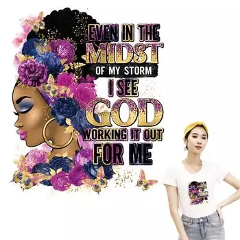 Утюг на заплатках, афро-женская одежда, наклейки на футболку, Diy Parches Ropa, термопресс, толстовки с аппликациями в полоску, термоперенос