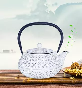 Утюг Nanbu, стильный, белый, с чаем, совместимый с IH, утюг, посуда для чайной церемонии, чайник, заварочный чайник, железные изделия, бутылка, чайник, чайник, белый