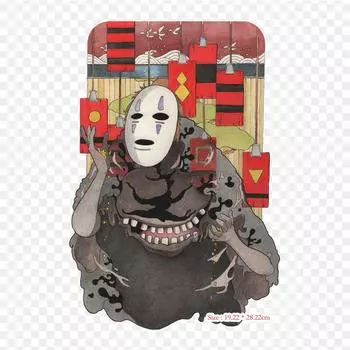 Утюговые нашивки без лица «Унесенные призраками» для бани Kaonashi Haku для одежды, наклейки с аппликациями на одежду, термочувствительная нашивка на заказ