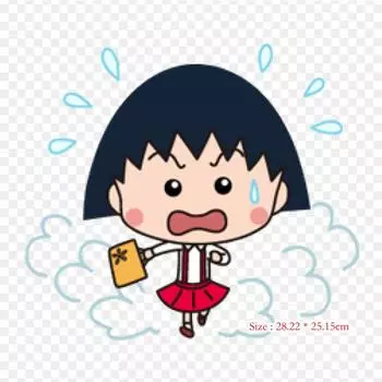 Утюговые нашивки Chibi Maruko для одежды, наклейки с аппликациями на одежду, термочувствительная нашивка на заказ