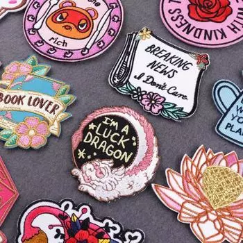 Утюговые нашивки для одежды, вышивка, наклейка на одежду, вышитые нашивки для одежды, термоклеевые нашивки