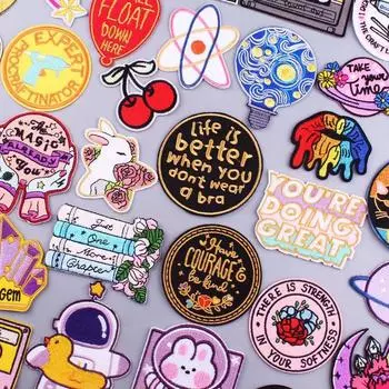 Утюговые нашивки для одежды, вышивка, наклейка на одежду, вышитые нашивки для одежды, термоклеевые нашивки