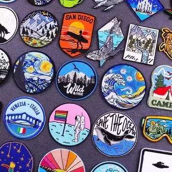 Утюговые нашивки на одежду, вышивка, наклейка на одежду, вышитые нашивки для одежды, термоклеевые нашивки