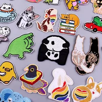 Утюговые нашивки на одежду, вышивка, наклейка на одежду, вышитые нашивки для одежды, термоклеевые нашивки