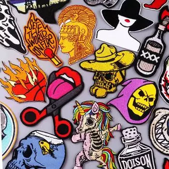 Утюговые нашивки на одежду, вышивка, наклейка на одежду, вышитые нашивки для одежды, термоклеевые нашивки