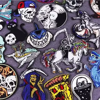 Утюговые нашивки на одежду, вышивка, наклейка на одежду, вышитые нашивки для одежды, термоклеевые нашивки