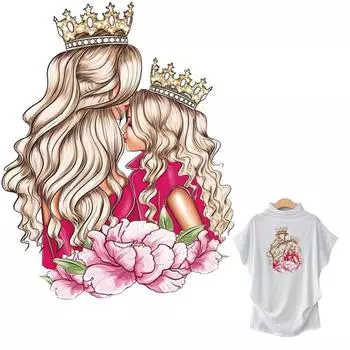 Утюговые нашивки с узором принцессы в полоску, термотрансферные наклейки «сделай сам», новый дизайн, наклейки на одежду