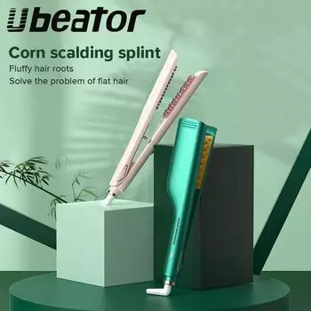 Утюжок для увеличения объема волос 2 в 1, выпрямитель для волос, щипцы для завивки, керамические щипцы, гофрированные бигуди, плоский утюжок, 3D пушистый инструмент для укладки волос