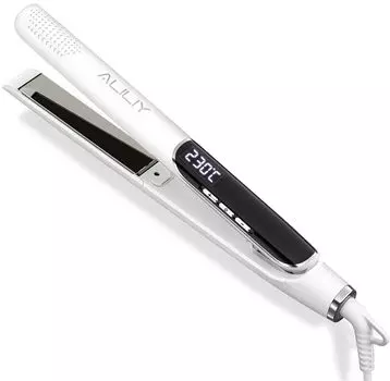 Утюжок для волос Aliliy, прямой, 24 мм, титановый, выпрямитель для волос, 2-сторонний, прямой, 10 миллионов отрицательных ионов, прямой, без повреждения волос, уход за волосами