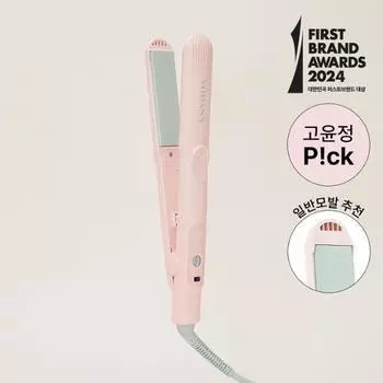Утюжок для волос Bodana Plain Flat Iron 25 мм, розовый, китч