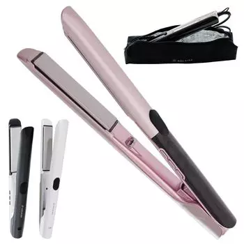 Утюжок для волос, прямой, влажный, пластина для выпрямления волос, 24 мм, балансирующий ионный, утюжок, увлажняющий чехол для путешествий за границу, совместимый с утюжком для выпрямления волос