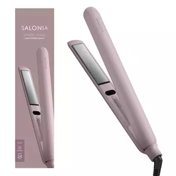 Утюжок для волос SALONIA Smooth Shine Straight Iron 24 мм розовый