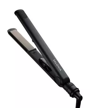 Утюжок для волос SALONIA Straight Iron 24 мм с термостойким чехлом, совместимый с Overseas, черный SL-004S