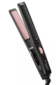 Утюжок для волос Tescom, прямой утюжок 18 мм, совместимый с зарубежным компактным керамическим покрытием, черный THS7 K