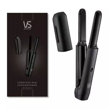 Утюжок для волос Vidal Sassoon, беспроводной, USB, перезаряжаемый, совместимый с зарубежными странами, мобильный, мини, с крышкой, черный VSI-1032/KJ чёрный