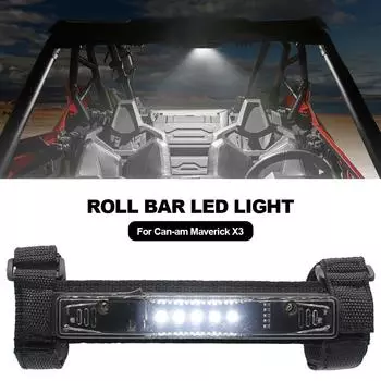 UTV ATV Внутренний свет, Универсальный светодиодный фонарь для крепления на раму, Крыша автомобиля Polaris RZR Can-Am прозрачный