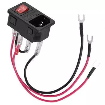 Utype Plug 10A 220V110V Блок питания Переключатель Адаптер Гнездо Модуль с Предохранителем для 3D-принтера