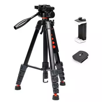 UURIG TP-11 170 см/67 дюймов портативный штатив для фотокамеры, штатив из алюминиевого сплава для путешествий, 5 кг