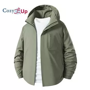 Уютная четырехсторонняя эластичная сетчатая нейлоновая однотонная ветровка повседневная куртка L чёрный