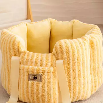 Уютная дорожная кровать для собак и домашних животных M жёлтый