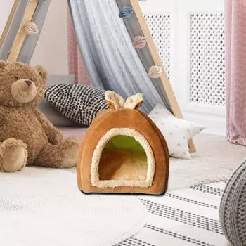 Уютная кровать для мелких домашних животных со съемной подушкой Winter S