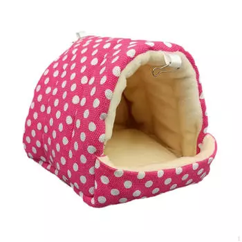 Уютная кровать для мелких домашних животных, зимнее убежище для хомяков и морских свинок M_pink