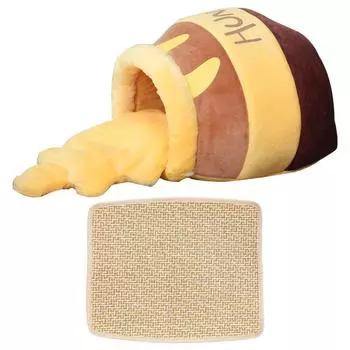 Уютная кровать пещера подушка гнездо моющийся мед щенок кошка кровать горшок пещера сон