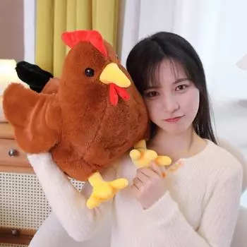 Уютная кукла-петух на Пасху, наполненная хлопком, стильная мягкая игрушка-цыпленок, праздничный декор для дома 30cm белый