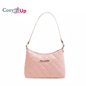 Уютная модная сумка для подмышек, женская сумка с ромбовидным узором на одно плечо белый