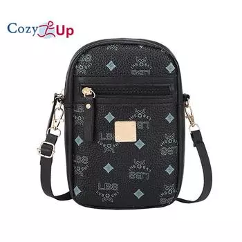 Уютная модная женская сумка для фотокамеры с принтом, женская сумка через плечо на одно плечо 20x13x5cm чёрный