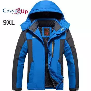 Уютная мужская лыжная куртка, водонепроницаемая утепленная зимняя куртка, теплые ветрозащитные зимние пальто с капюшоном, куртка на флисовой подкладке (Доступно в размере Plus) M красный