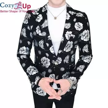 Уютная мужская одежда, весенняя повседневная одежда с бронзовым принтом, воротник, корейский тонкий M золотой