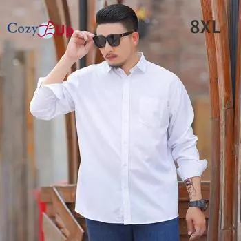 Уютная мужская однотонная оксфордская рубашка, рубашки на пуговицах с длинными рукавами и карманами, большие размеры M розовый