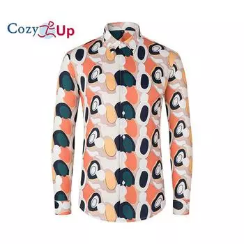 Уютная мужская роскошная шелковая классическая рубашка с принтом на пуговицах для выпускного вечера M светло-желтого