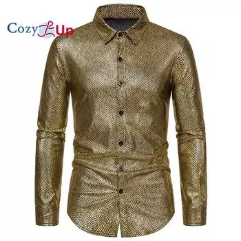 Уютная мужская рубашка с мышцами, шелковое платье и пуговицы, обычные топы с длинными рукавами, модные цветочные свадебные/официальные топы S чёрный