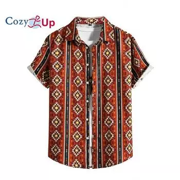 Уютная мужская рубашка с рисунком животных и отложным воротником Светлая, черная, белая, желтая, красная, на открытом воздухе, уличная, с короткими рукавами, с принтом, одежда, повседневная, мягкая S чёрный