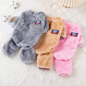 Уютная одежда Traction для собак и кошек на осень/зиму — подходит для мелких пород, таких как тедди, корги и немецкие терьеры S розовый